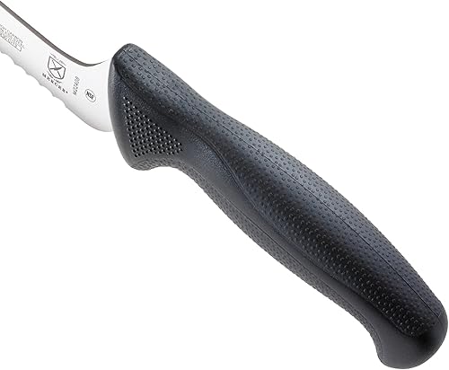 Miniatura 2 de Mercer Culinary M22408 Millennia - Mango negro borde ondulado de 8 pulgadas cuchillo para pan