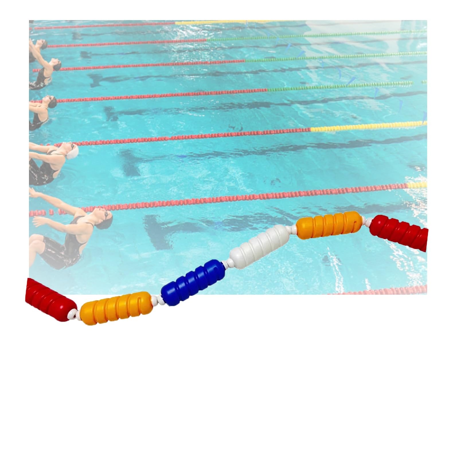GJZQDKX Pool Safety Divider Lane Line,Floating Pool Safety Divider Rope - Spiral Buoy Lane Line for Swimming Pools, Water Parks & Shallow Beaches - Durable Nylon, 1200cm Length for Enhanced Safety