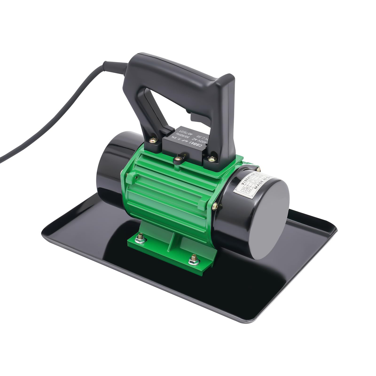 Betonrüttlermotor Kleiner Betonrüttler Tragbarer Handrüttler Elektrischer Zementglätter Vibratormotor, 370W 3500 U/min einstellbarer Motorkelle für Beton und Zement