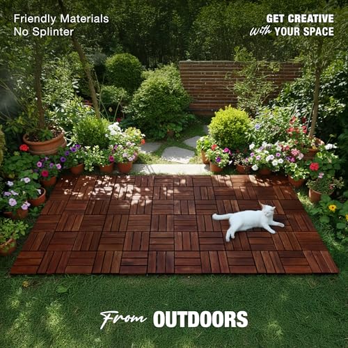 Image of Decking Tiles - Mother (Dark Brown - Crossed)