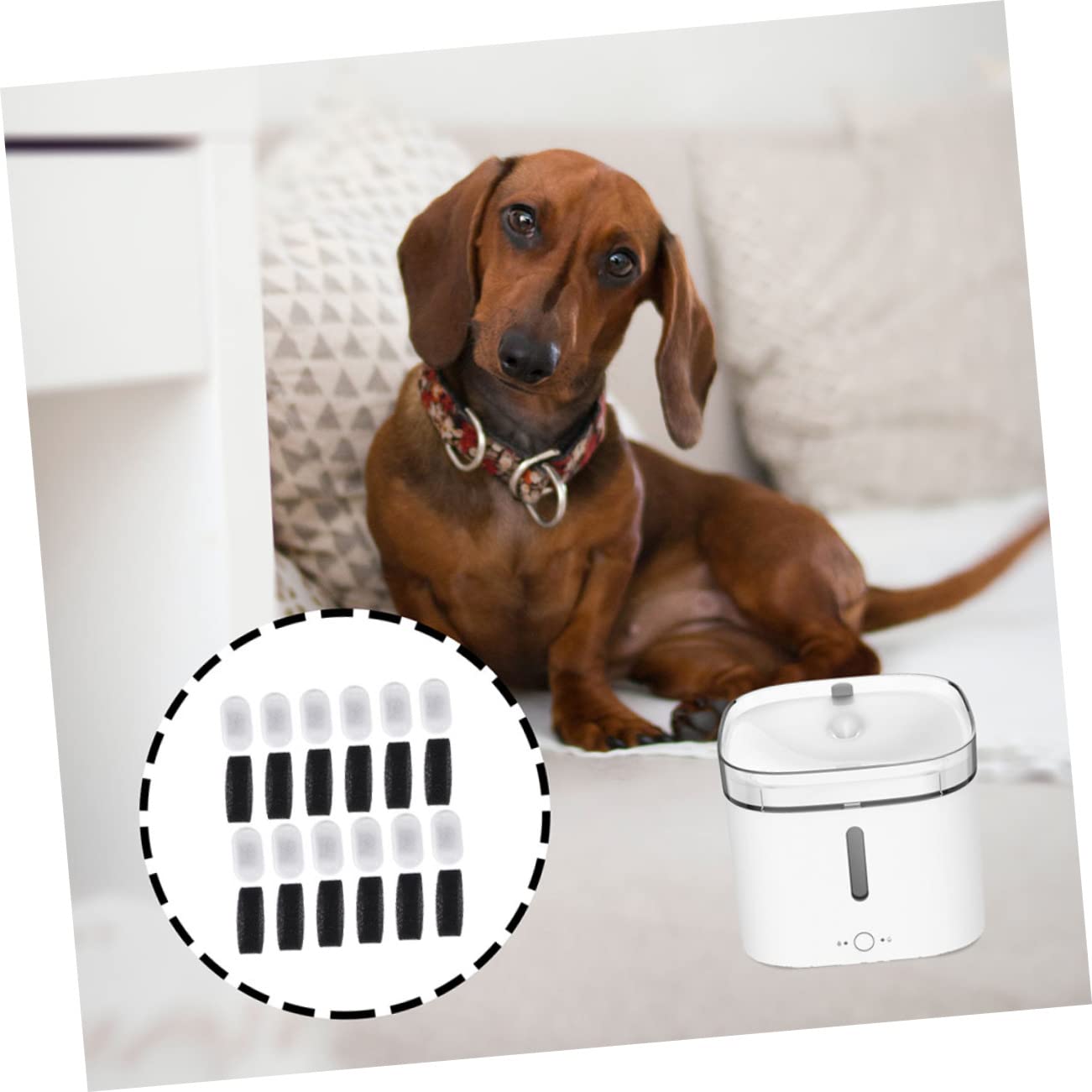 FOMIYES 3 Set - Filtri per Fontanelle per Gatti con Filtrazione Durevole Filtri di Ricambio in Cotone per Erogatori di Acqua per Animali Domestici Pezzi * 3
