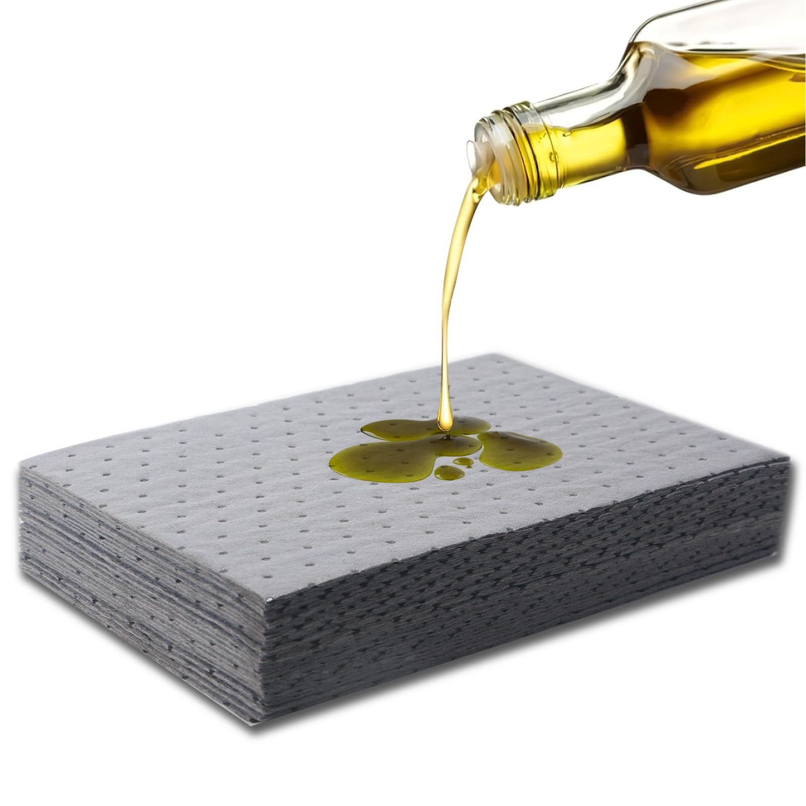Ölsaugtücher Universelle, Ölbindematte 30 Pcs, Ölpflegematte, Saugmatte für Öltropfen Ölabsorbierende Polster/Matten für Werkstatt Garage, Verschüttete Flüssigkeiten auf Wasserbasis, Öl 25x33cm
