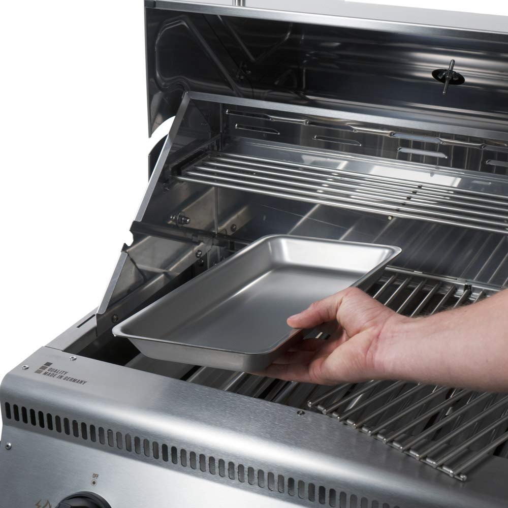 Schickling Grillschale Edelstahl – NUR passend Grill Henry & Willy, Größe: L