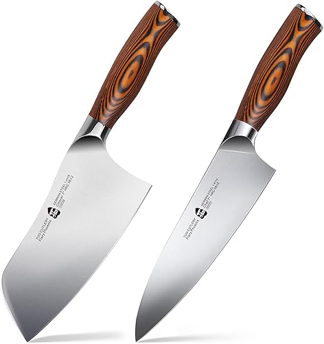 TUO Cuchillo de chef de 7 pulgadas y cuchillo de cuchillo de verduras de 7 pulgadas, cuchillos de chef chino y cuchillo de cocina con caja de disponible en Yaxa Colombia