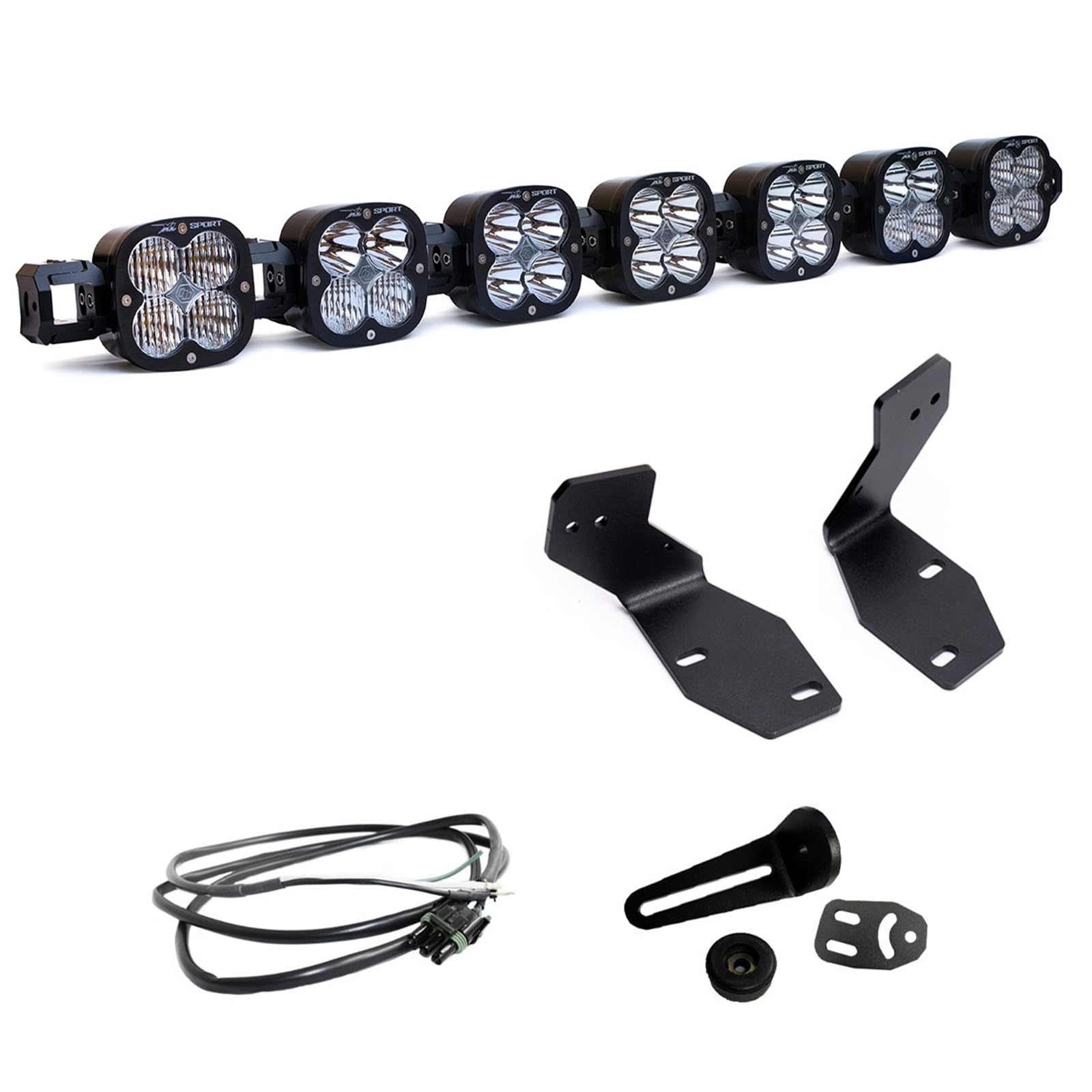Baja Designs 7 XL LED Linkable Bumper Light Kit for Ford Super Duty Truck 23-On with Upfitter Harness