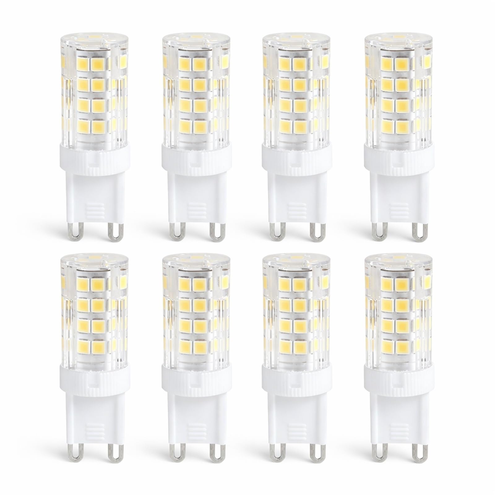 Lampadina LED a Mais G9 5W Equivalente 40W Risparmio Energetico CRI>80 Alta Luminosità Anti-Sfarfallio Camera da Letto Soggiorno Cucina Ufficio Non Dimmerabile(Warm white 3000K,8 Pack)