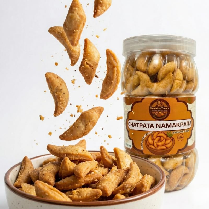 Image of MumMum Treats Chatpata Namakpara 300g | Crispy Spicy Namkeen | Traditional Indian Snack for Tea Time