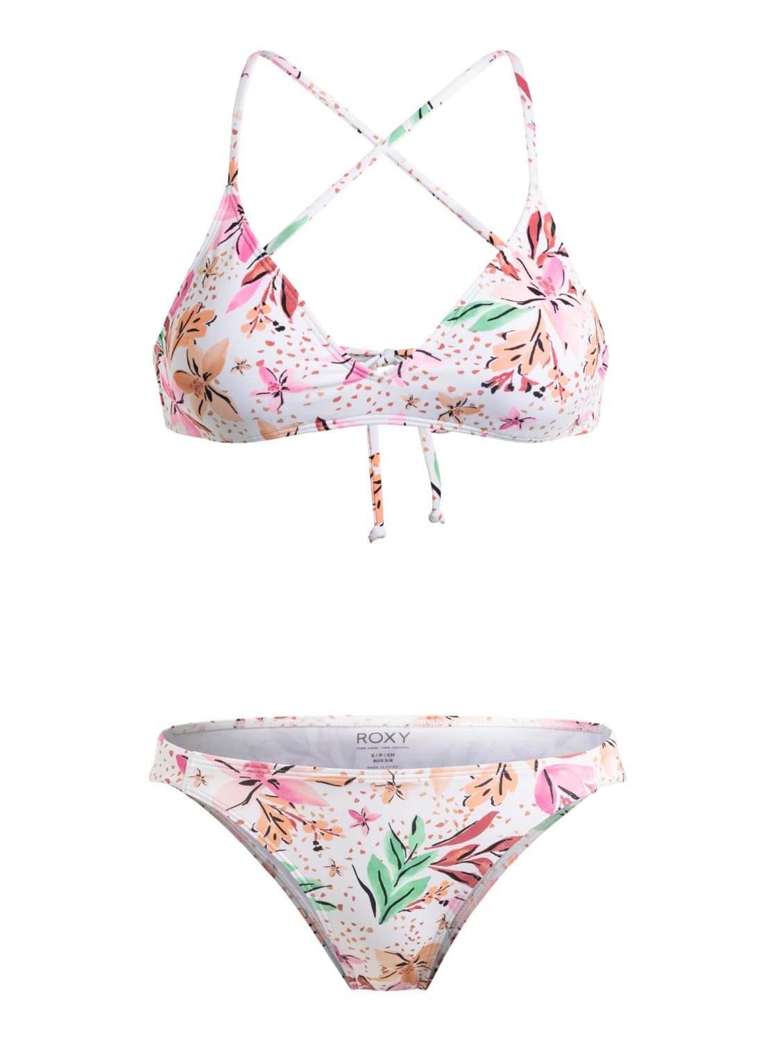 Roxy Printed Beach Classics - Conjunto de Bikini Deportivo para Mujer