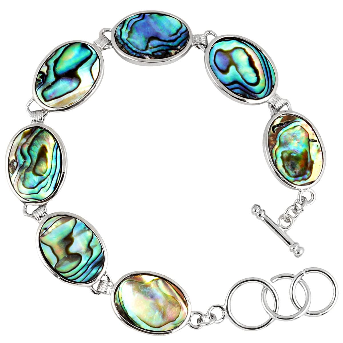 Sponsored Ad – Natural Abalone Shell Bracelet Jewellery for Women and Men, Rainbow Colourful Healing Crystal Semi Precious Stones Bracelet Bangle for Reiki Chakra Energy Jewellery Gifts