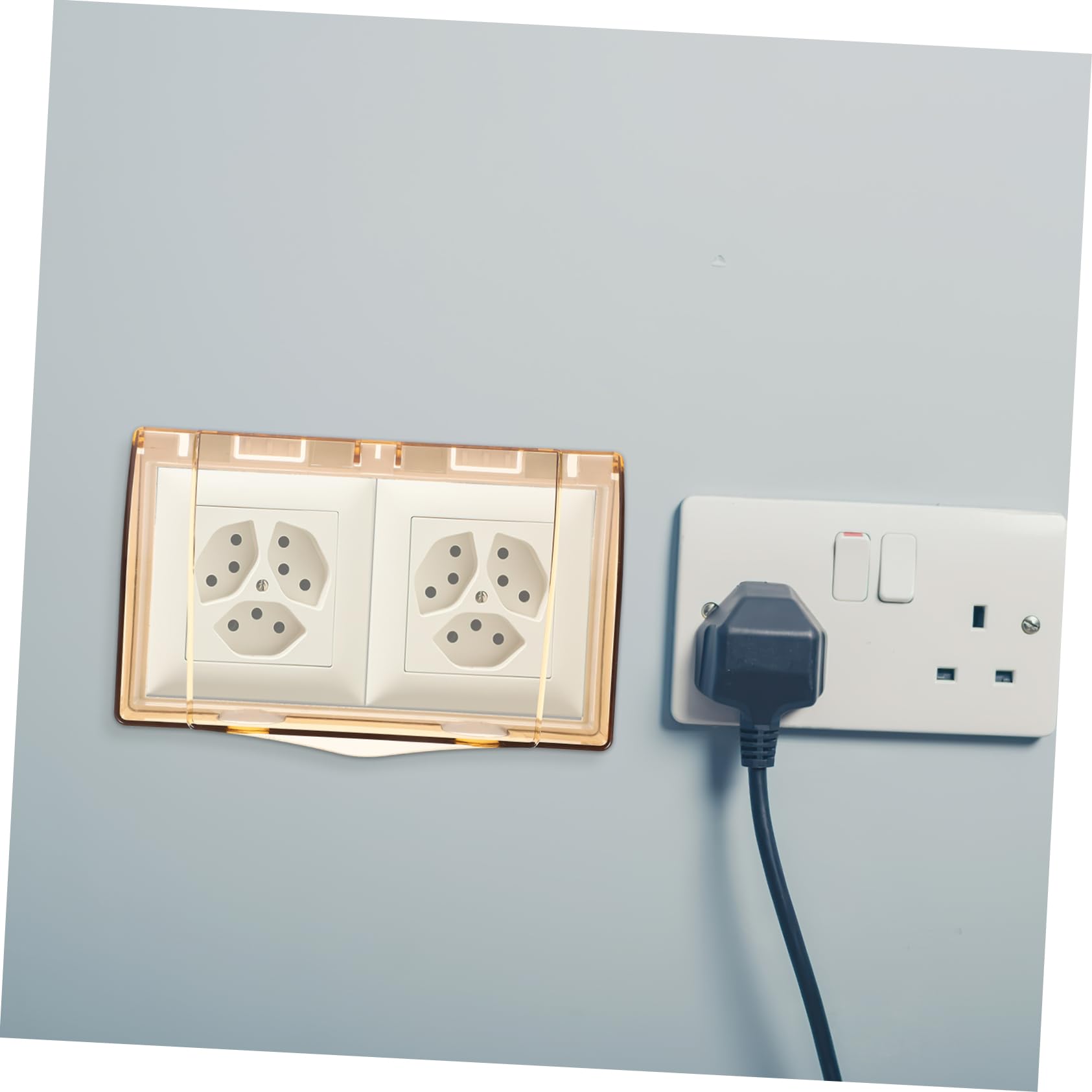SOLUSTRE 4pezzi Coperchio Per Prese Elettriche Protezione Affidabile Per Esterni e Interni Facile Da Installare Adatto Per Cucina e Bagno