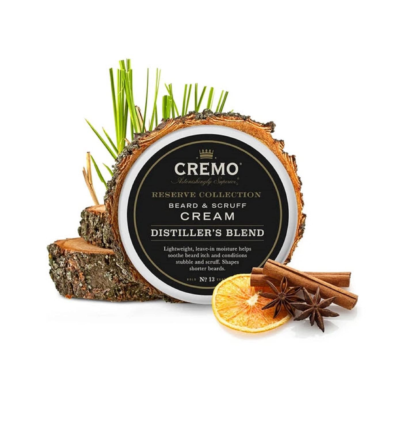 Cremo Beard & Scruff Cream, Distiller's Blend (Reserve Collection), 4 oz - Soothe Beard Itch, Condition and Offer Light-Hold Styling for Stubble and Scruff (Product Packaging May Vary) 0 fluid ounces