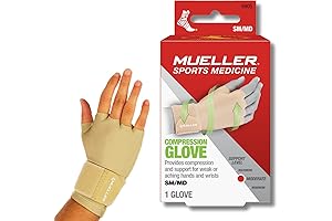 Mueller Green Fitted Wrist Brace, Black, Left Hand, Small/Medium