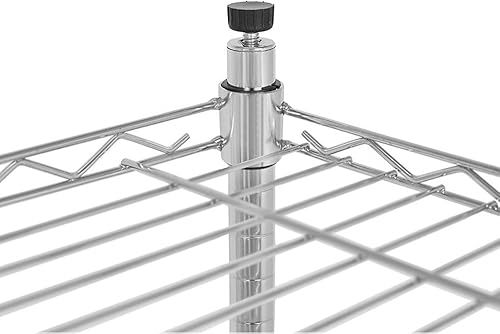 Miniatura 92 de Estante de almacenamiento ajustable de 3 niveles, estante de almacenamiento de metal, estantería de alambre, estantes de almacenamiento para Negro-3