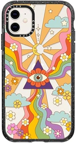 Vista 60 de CASETiFY Funda Impact para iPhone 11 - Moon Camping - Negro transparente