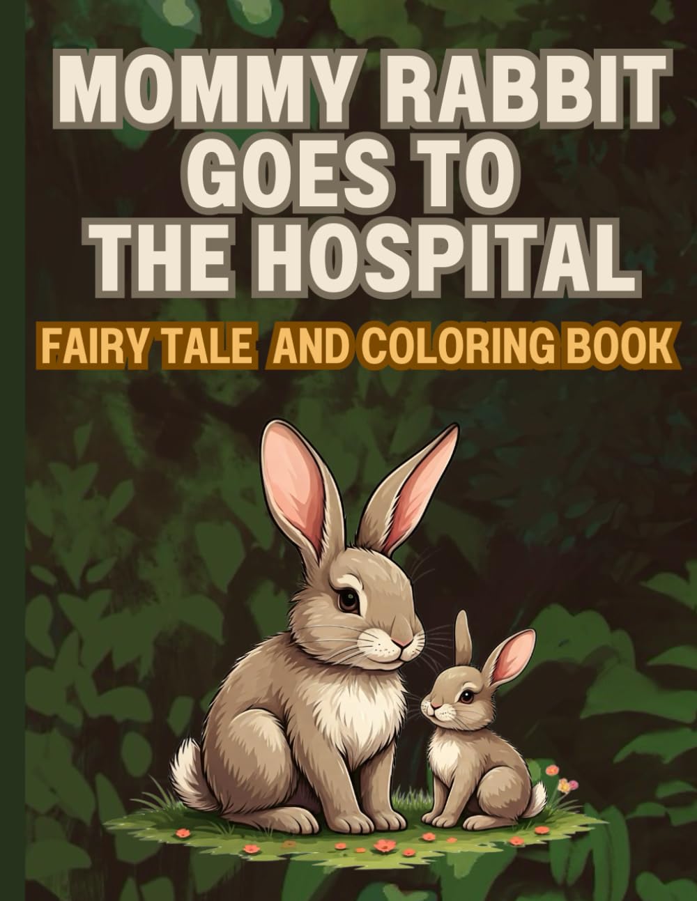 Mommy Rabbit Goes to the Hospital | Picture Book About Illness and Hospital, Helping Kids Cope with Hospital: 2 in 1 Therapeutic Fairy Tale and Coloring Book for Children