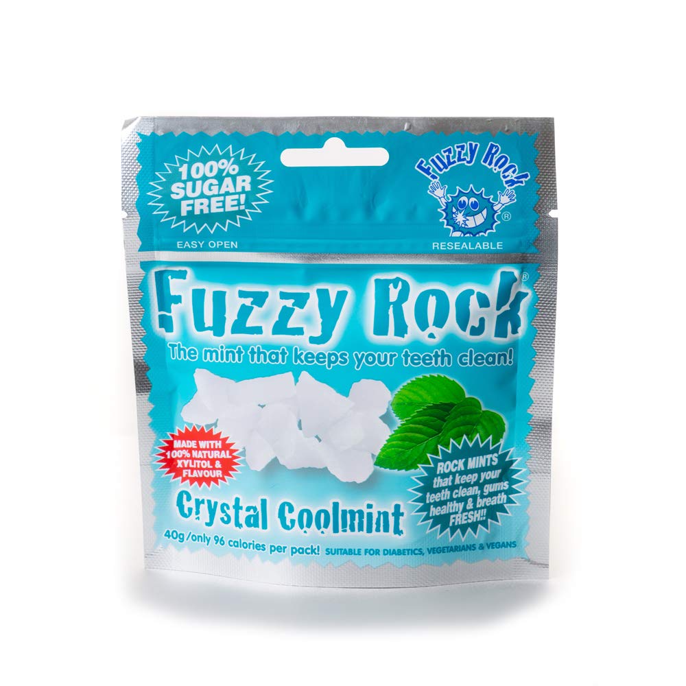 Buy Fuzzy Rock Crystal Mints For Fresh Breath And y Gums, Coolmint