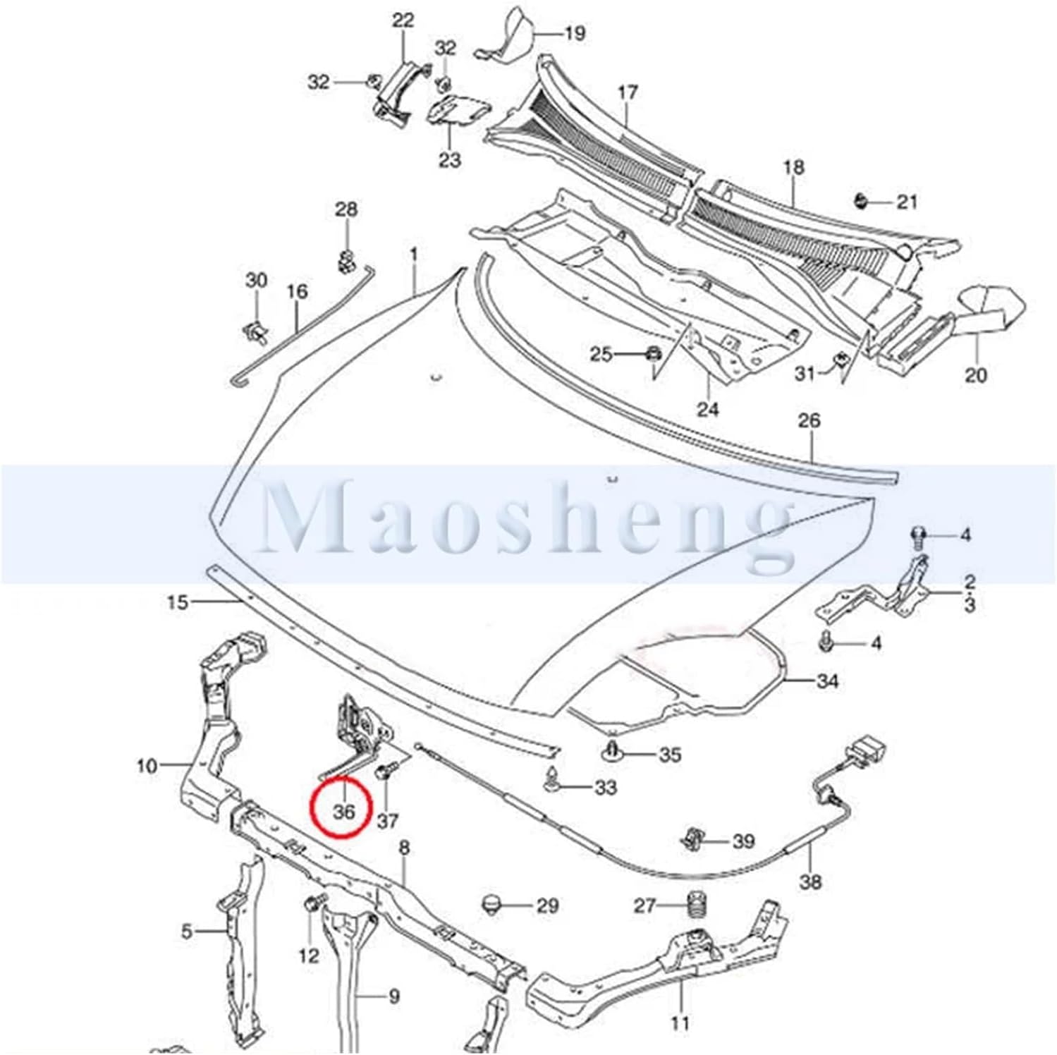 Engine Hood Latch Lock Fit For Suzuki Swift Car Hood Lock Block Latch Actuator Buckle
