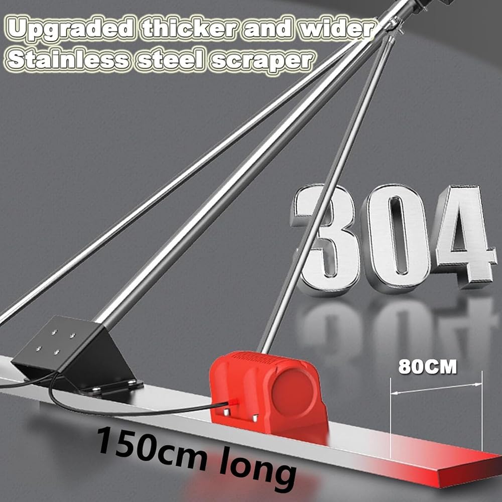 Kit vibrante per massetto in calcestruzzo con 2 batterie al litio, strumento essenziale per la finitura del calcestruzzo per superfici lisce e asciugatura rapida, lunghezza 150 cm