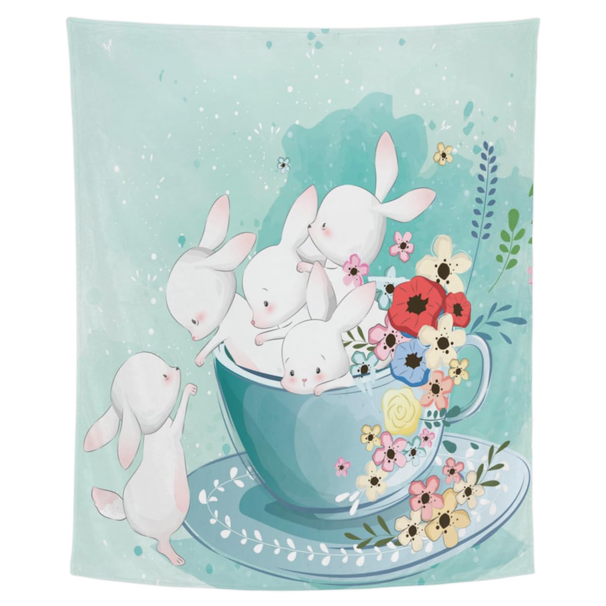 Oster-Hasen-Decke Flauschig – 127 X 152,4 Cm, Plüsch, Waschbar, Für Couch & Bett