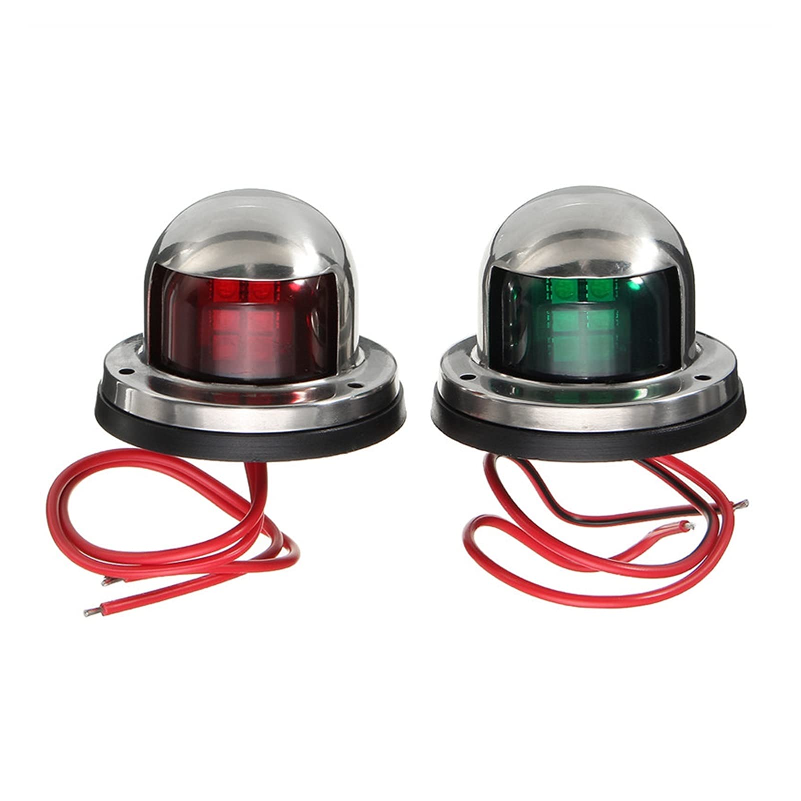 2 PZ 8 LED. Arco rosso verde navigazione marino Bow Boat Yacht Pontoon Luminoso luci di avvertimento 1 2V DC Per la navigazione e la pesca