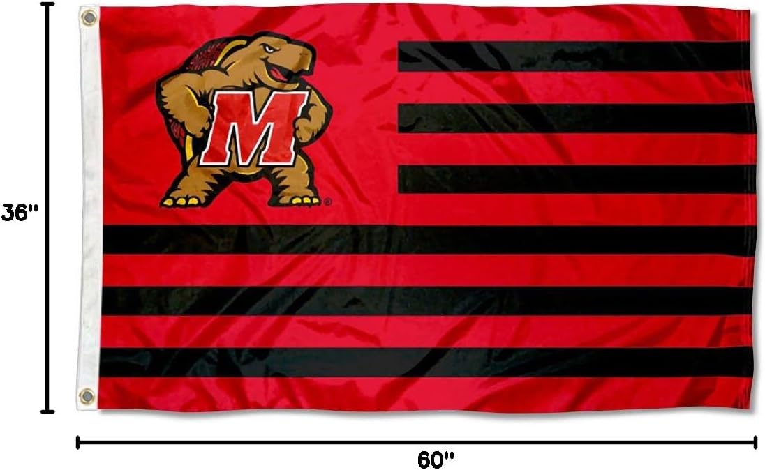 Maryland Terrapins Stars and Stripes Nation Flag - Image 9