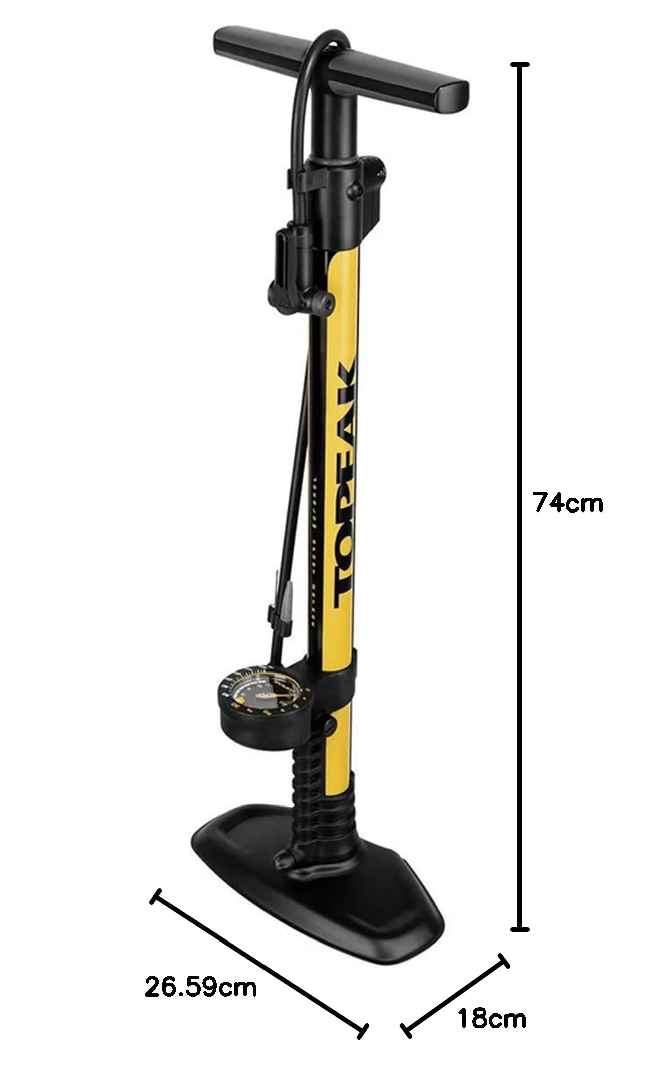 Topeak JoeBlow Sport 2-stufige Fahrradpumpe, zweistufiges hohes Volumen und