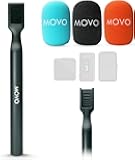 Movo WMX-HM Mic Handle for DJI Mic, Rode Wireless GO, Hollyland Lark, and More - Wireless Interview Microphone Handle - Wireless Lav Mic Adapter for Vlogging, Interviews, Podcasting, Content Creation