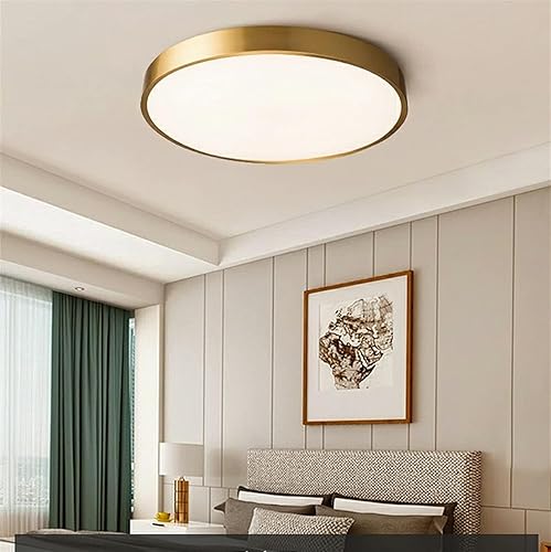 Miniatura 3 de Lámpara de techo LED redonda de latón, lámpara LED con cuentas, ultra fina, para interiores, montaje empotrado, lámpara de techo compatible con