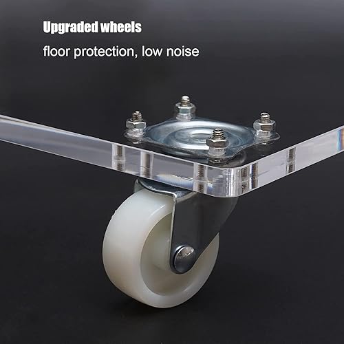 Miniatura 6 de Mesa auxiliar de acrílico en forma de C,Mesa auxiliar de sofá móvil transparente,Mesita de noche moderna para sala de estar