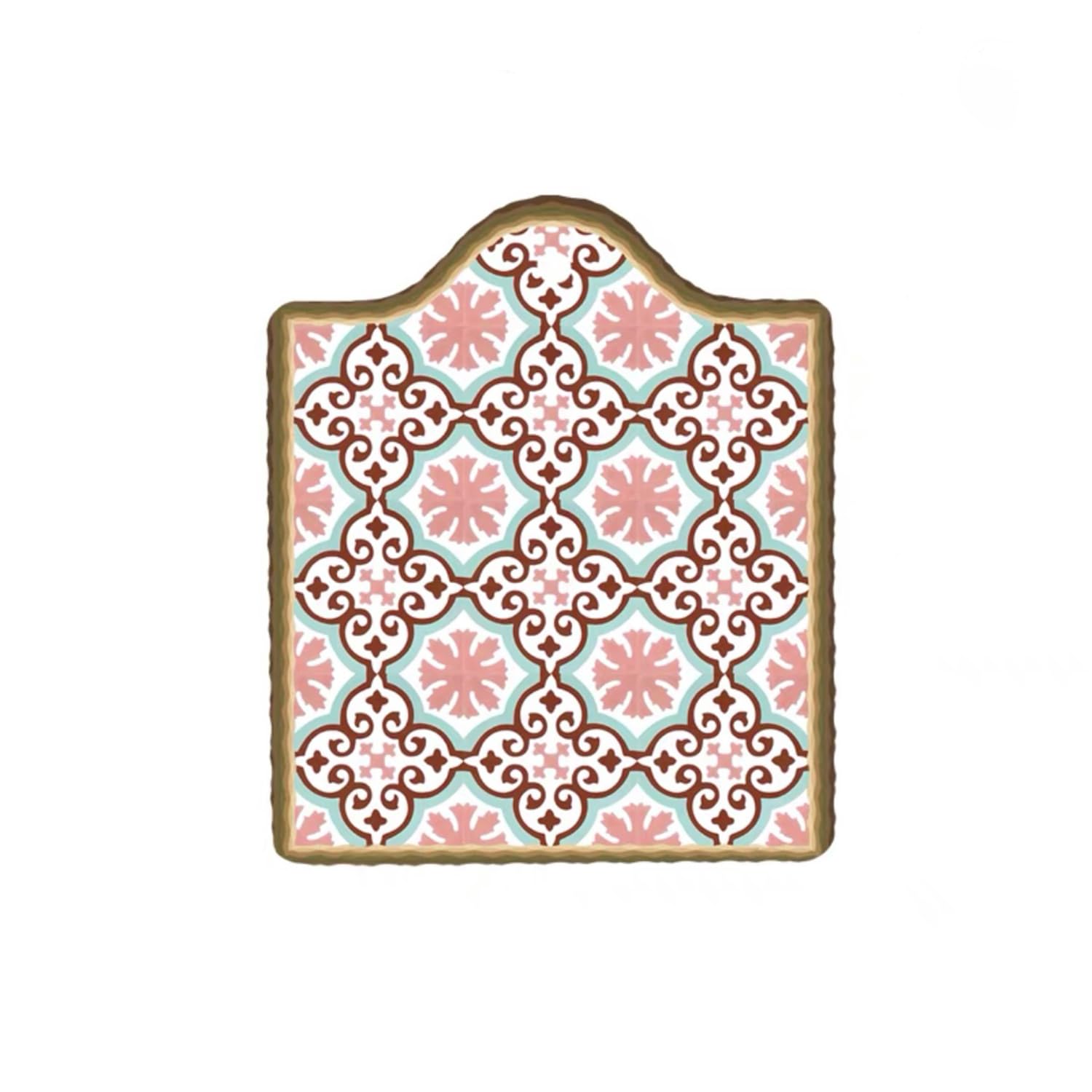 Luckte Pink Ceramic Trivets For Hot Pots And Pans，Waterproof Pads For Hot Dishes With Flower Patterns And Scratch Proof Cork Base For Kitchen Table (Pink)