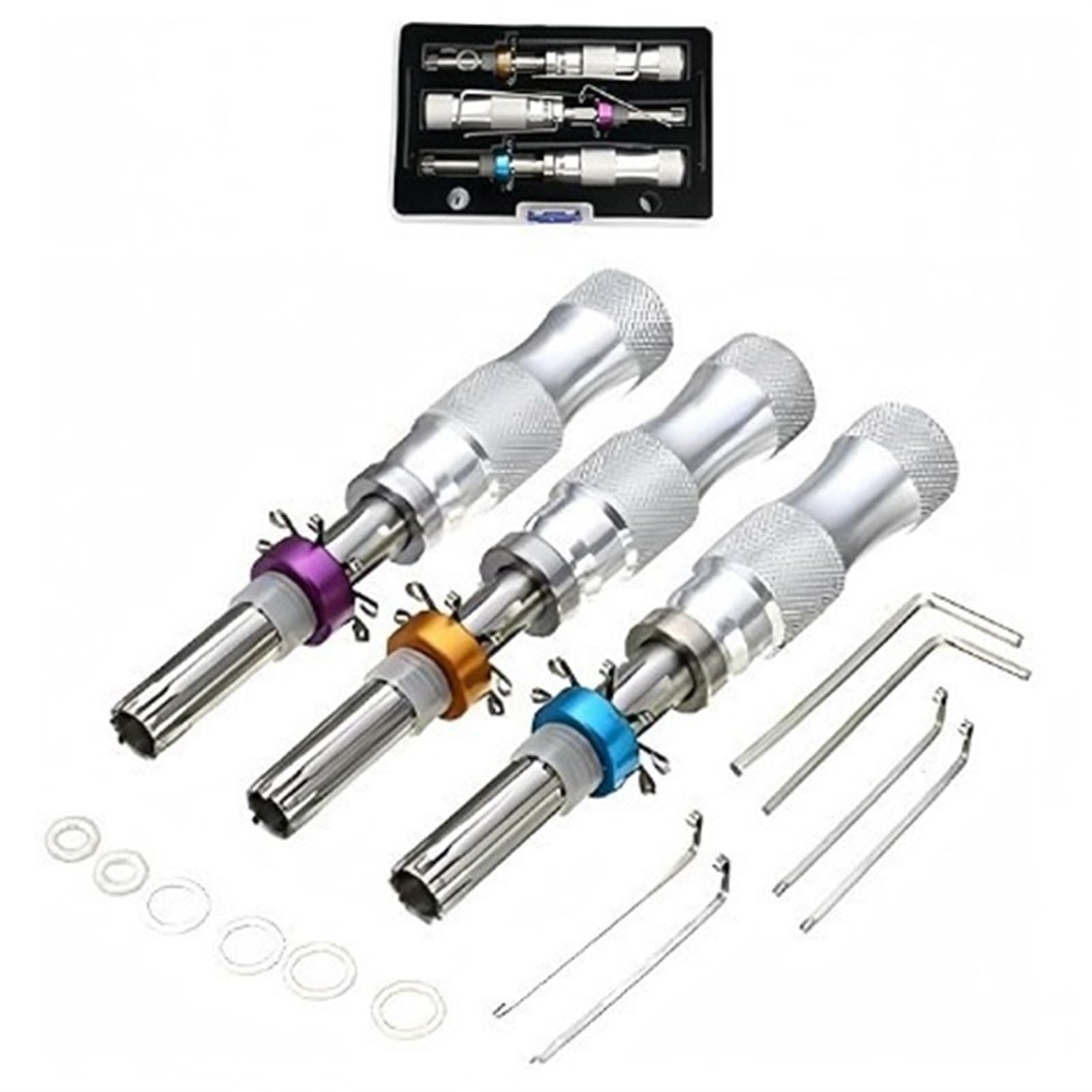 Tubular tool stainless steel Tubular wrench tool,7 Pins Adjustable Tubular Lock Pick Tools 7.00MM 7.5MM 7.8MM