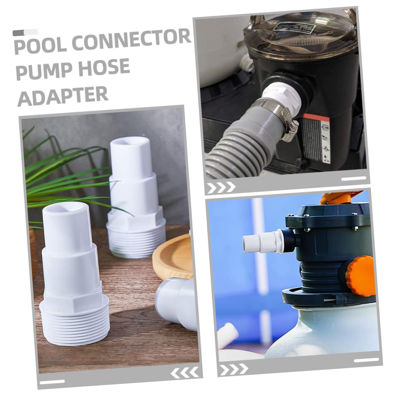 HANABASS 12pièces Adaptateur Plastique pour Pompe De Piscine Connecteurs pour Remplacement De Filtre Raccords Étanches Et Installation Facile