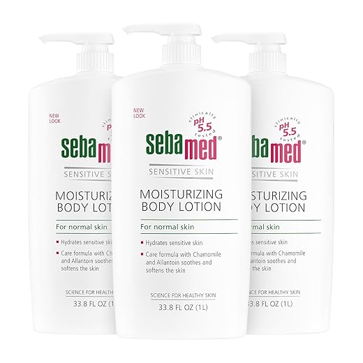 seba med Moisturizing Lotion with Pump pH 5.5 for Sensitive Skin Dermatologist Recommended Moisturizer 13.5 Fluid Ounces (400 Milliliters)