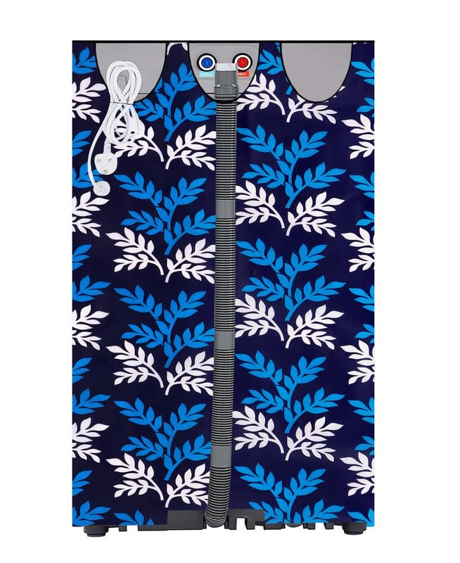 Image of Fully Automatic Top Load Washing Machine Cover Suitable For Samsung, Lg, Godrej, Whirlpool 6.5Kg, 7Kg, 7.5Kg, 8Kg, 9Kg, 10Kg, 11Kg ( 58Dx60Wx94H ), Waterproof Cover, Blue Leaf.