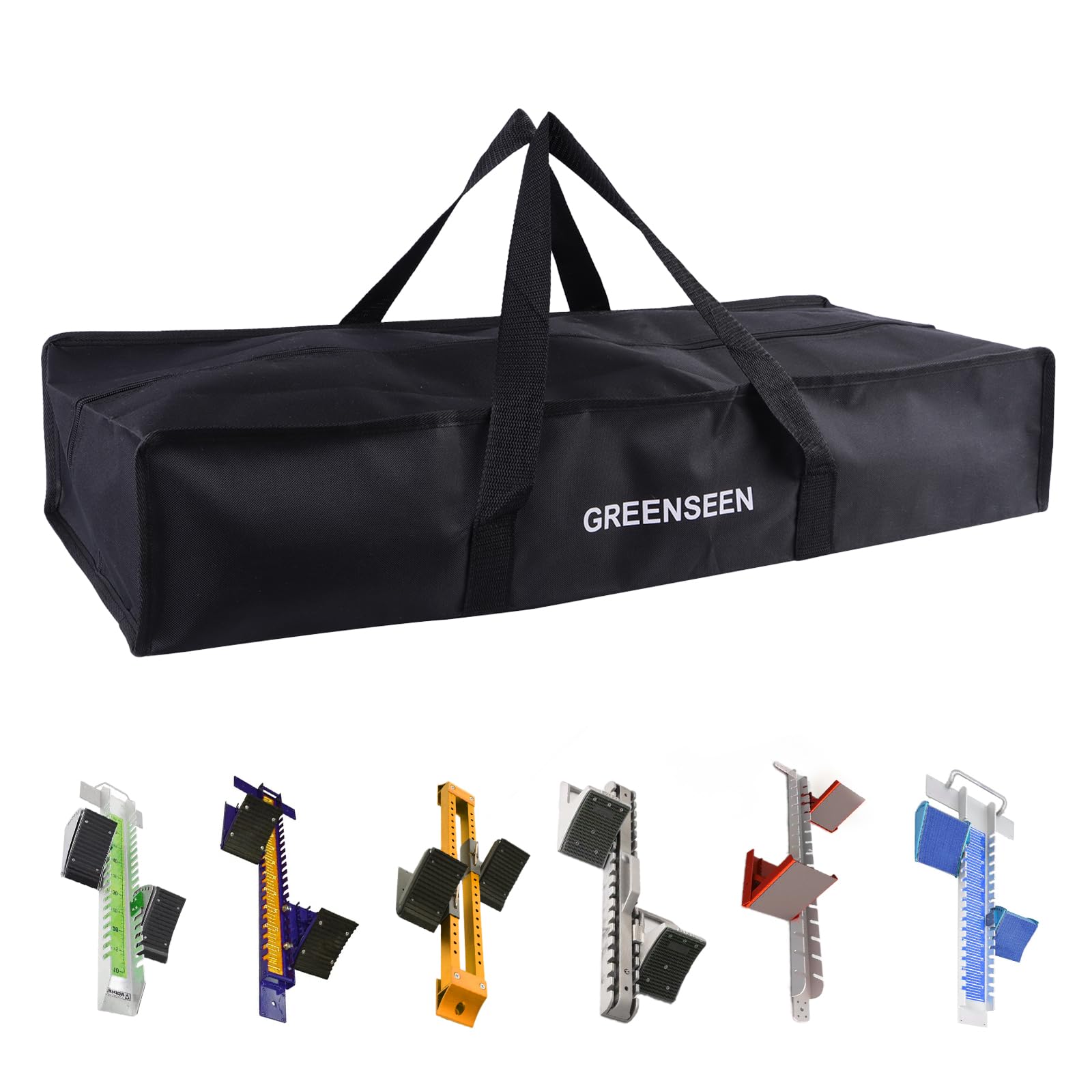 31.5" Foldable Extra Large Sports Duffel Bag For Track Starting Blocks - Waterproof Oxford, Black - with Zippers & Handles - Portable Track Bag, Foldable Gym Bags, Carry Bag for track and field
