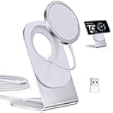 Magnetic Wireless Charger Mag-Safe Charger for iPhone 17/16/15/14/13/12 Series Convertible Magnet Wireless Charging Stand/Pad with 5ft Cable for iPhone and AirPods 2/3/Pro 2/Pro