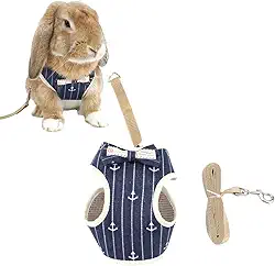 Arneses para gatos, arnês e coleira para cães, peitoral de coelho com fivela ajustável confortável para animais de estimação e gatos pequenos (azul-marinho, PP)