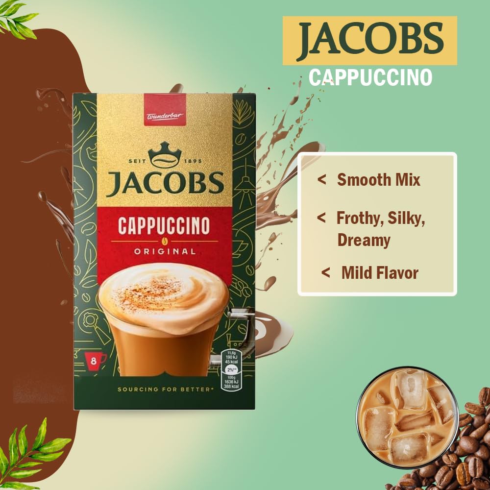 Jacobs 3in1 Instant COFFE Liquer 100 STICKS EINZELN PORTIONEN FRESH STOCK GROSSHANDEL UK Strong & Rich Coffee