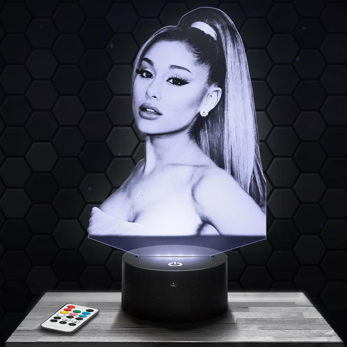 Lampephoto.fr Boys Ariana Grande - Singer Ariana G. Night Light 3D Led Illusion, Christmas, Gift Idea Birthday And Girl Night Light Child Or Adult Bedroom, Gift Merchandising Top