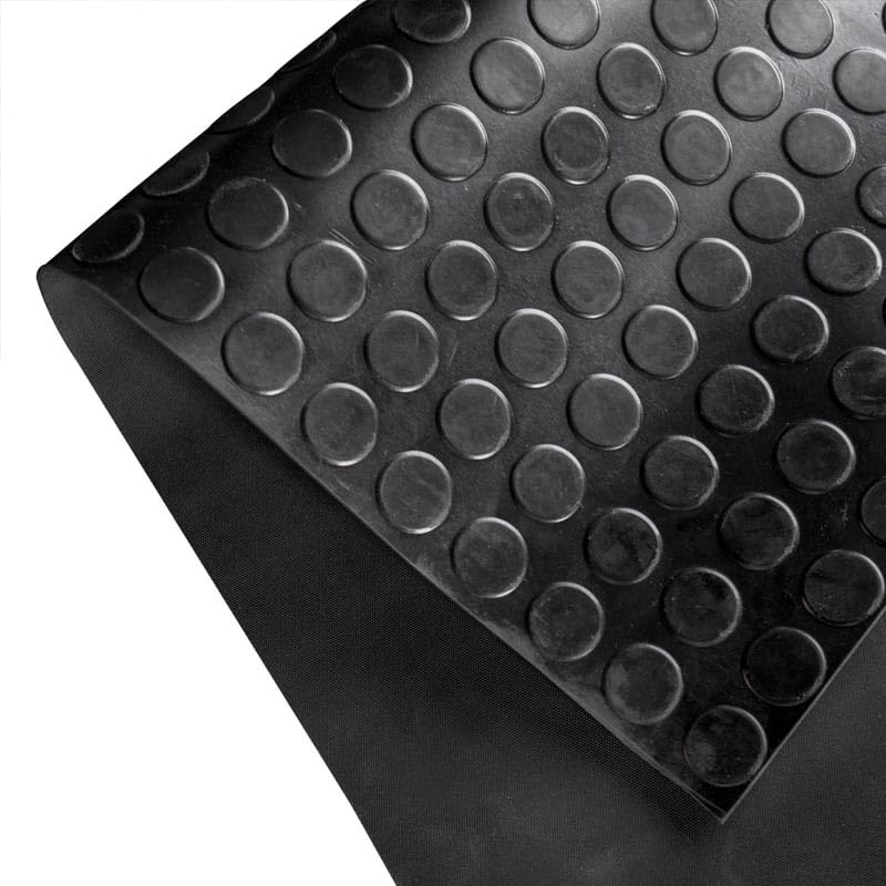 Pavimentos Arquiservi - Suelo de Goma en Círculos - 1,2 x 10 m - Color Negro - Ideal para Entornos Industriales e Interiores - Resistente al Agua y Antideslizante - Fácil de Instalar