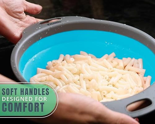 Miniatura 9 de Juego de Colador, juego de 2 coladores plegables (filtros) de Comfify. Incluye 2 filtros de silicona plegables de 8 pulgadas y 2 cuartos de galón,