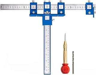 Cabinet Hardware Jig, Stainless Steel Cabinet Handle Jig, Cabinet Hardware Template Tool for Drawers, Cabinets, Door Handles, Drawer Fronts, Hole Drilling, Wood