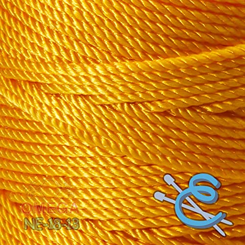 Image of Espiga No.18-100% Nylon Omega String Cord for Knitting and Crochet - 13 Yellow