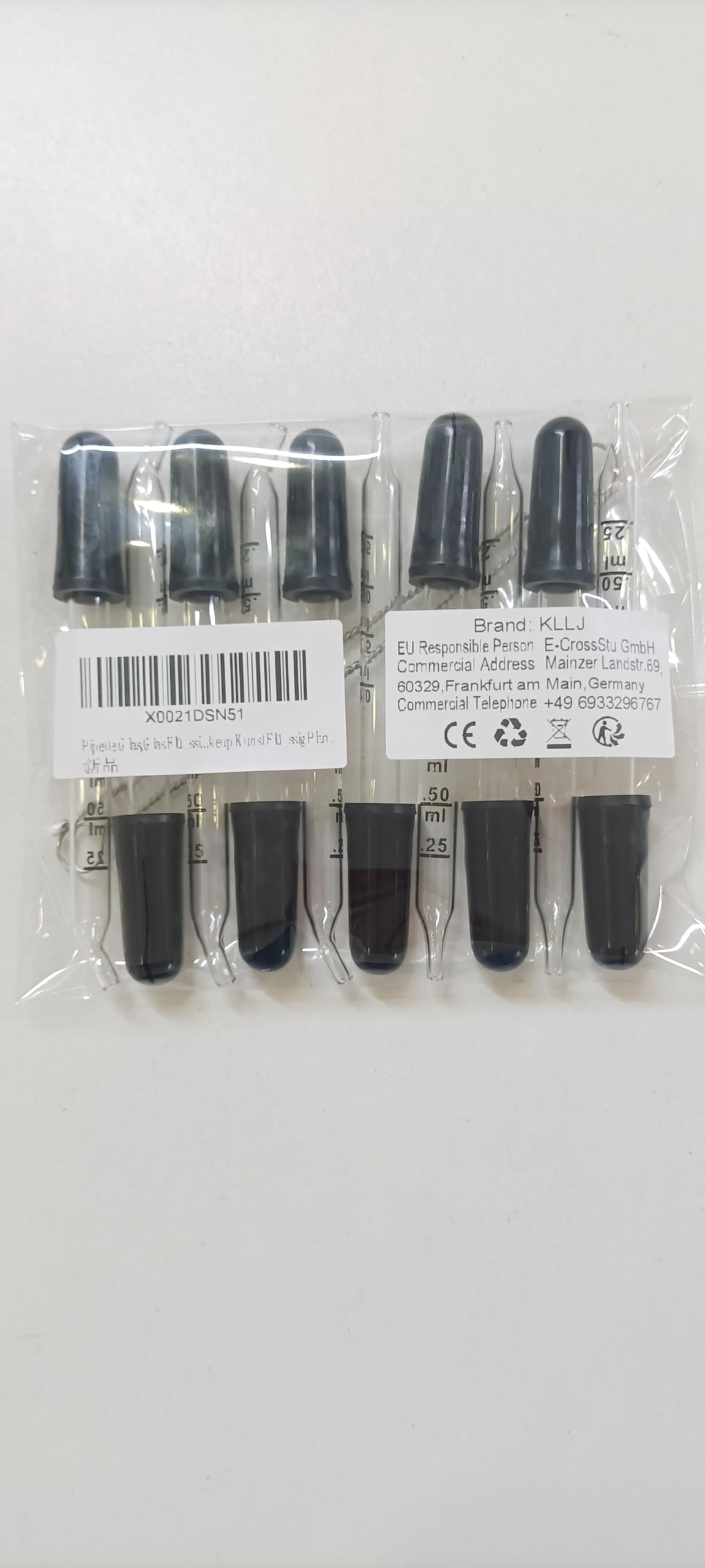 Szklana pipeta z kroplomierzem, 1 ml, szklana pipeta z gumową głowicą, kroplomierz do szkła, pipeta w płynie, pipeta kroplowa 1 ml, do olejków eterycznych, makijażu, do płynnych roślin