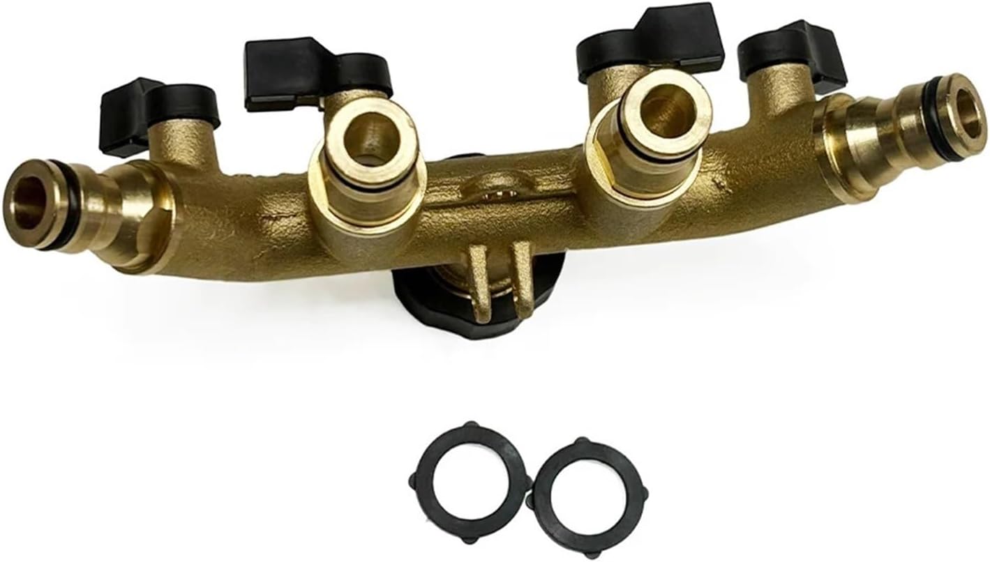 3/4' Brass 4 Way Tap Adaptor Beer Accessories Home Brewing Bar Tools