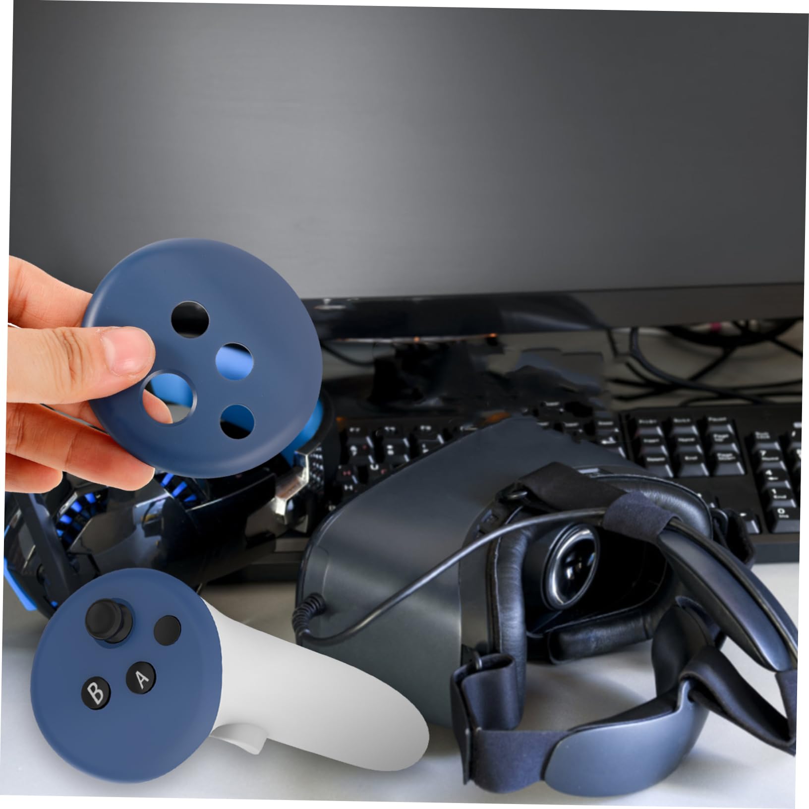 HOMSFOU 5juegos Funda De Controlador VR Compatible con Protector Superior Resistente y Duradero Accesorio De Reemplazo para Controladores