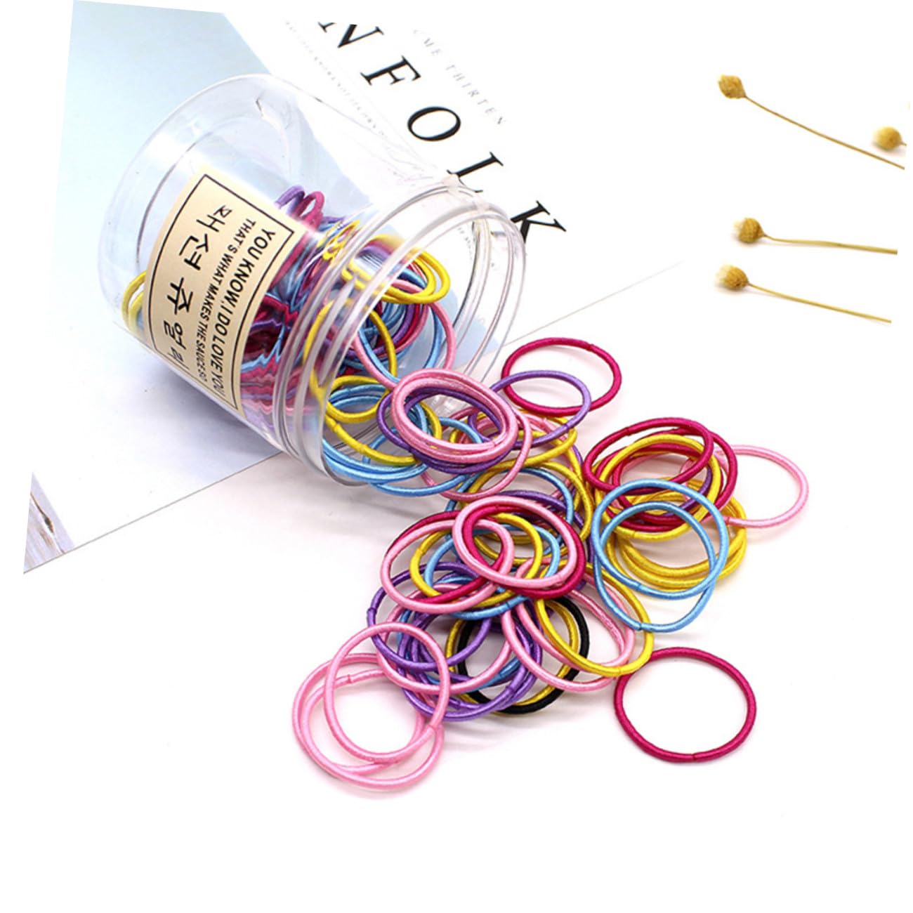 minkissy 600piezas Gomillas Elásticas Multicolores Para Juego Anillos Para Coleta Accesorios Cabello Infantil