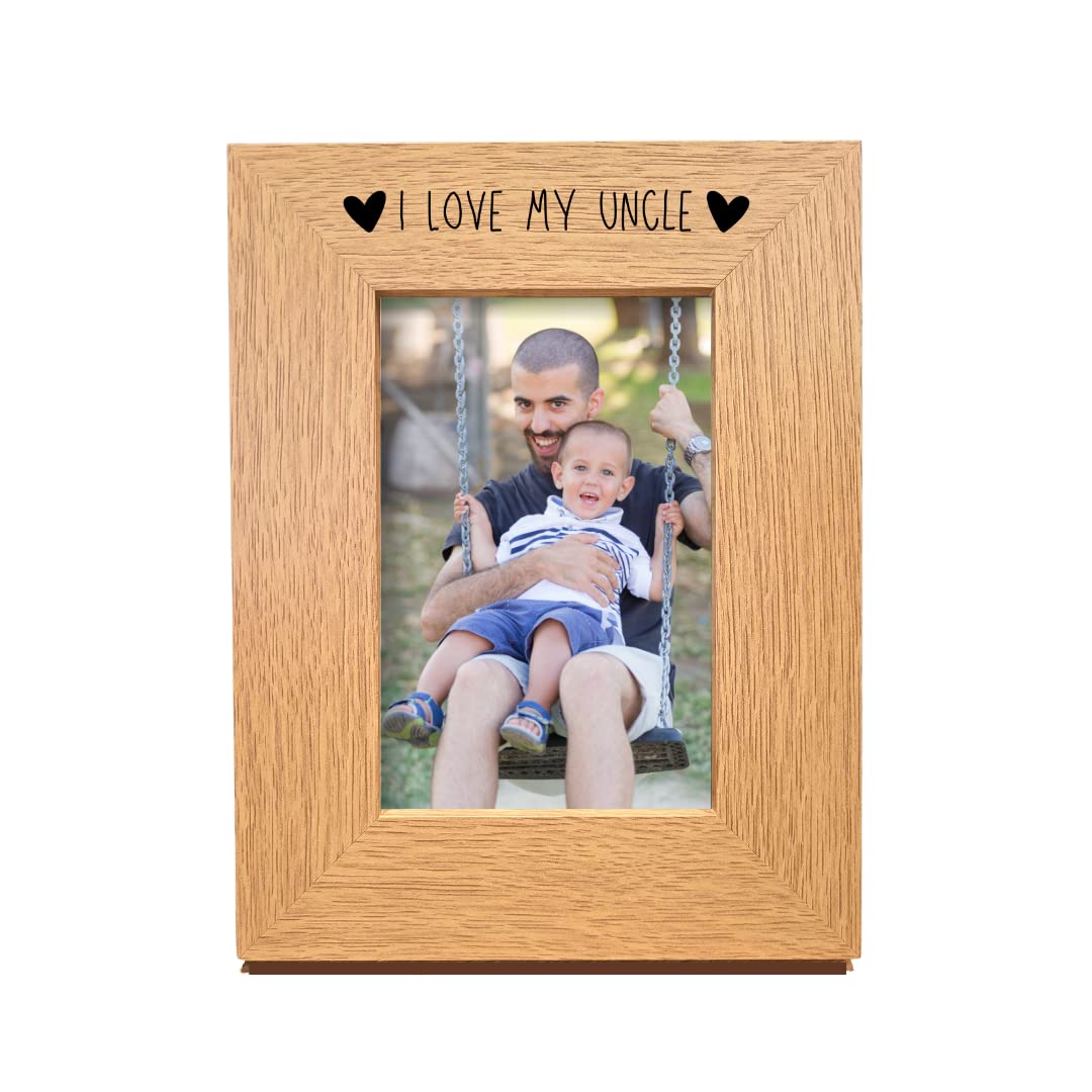Second Ave Gift Company Portrait Second Ave Oak 6X4 Picture Photo Frame I Love My Uncle Gift
