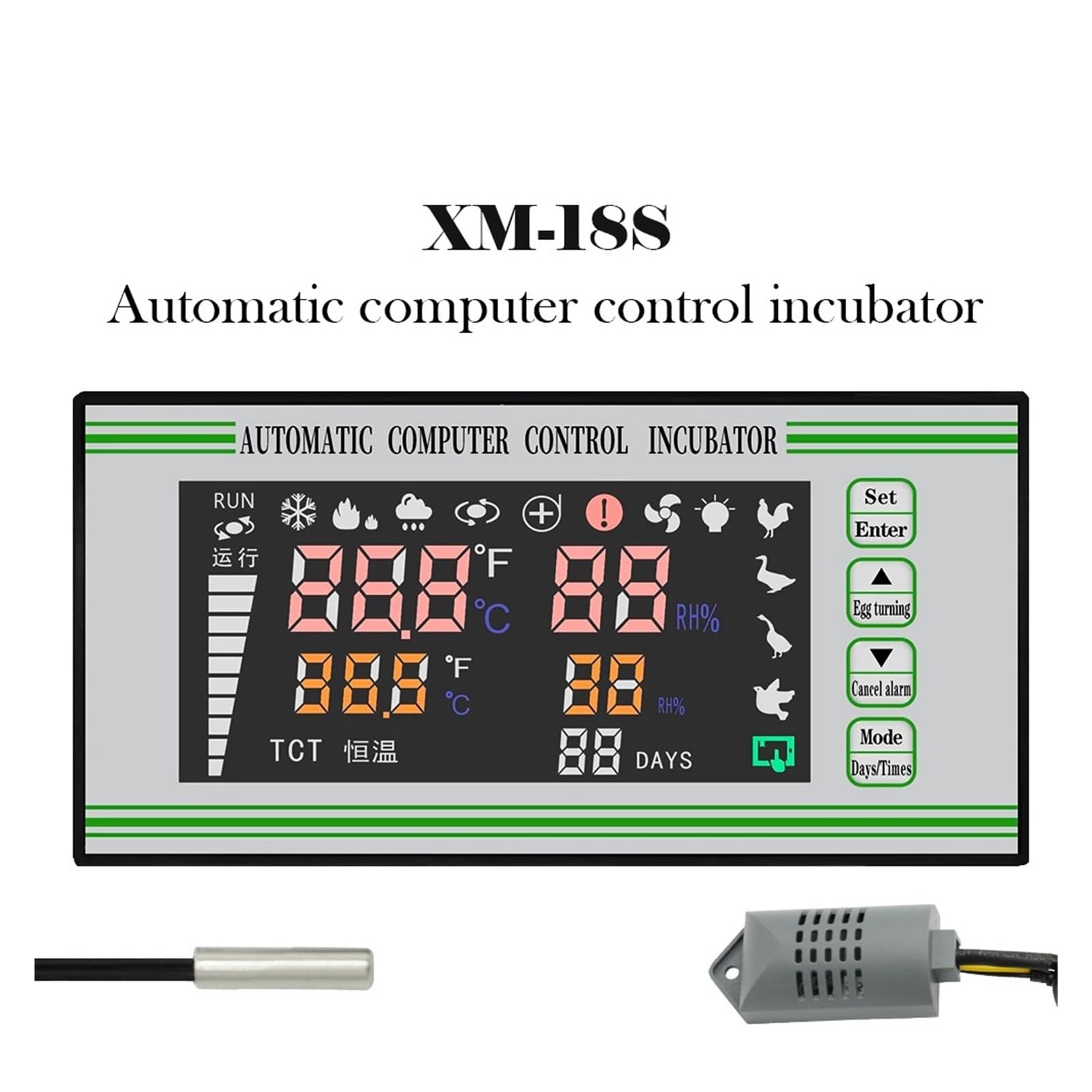 Kontroler Temperatury, Xm-18, Inkubator z kontrolerem jaj, wielofunkcyjna automatyczna kontrola temperatury i wilgotności(XM-18S)
