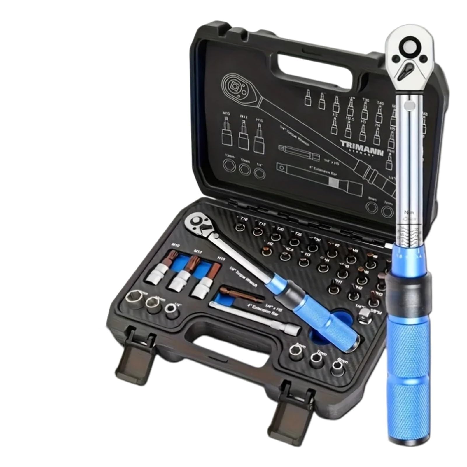 Hiverni car Repair Tools 32-Piece 1/4-Inch Drive Torque Wrench Set for Auto and Bicycle Repair